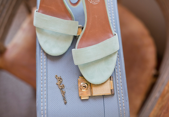 Turquoise Suede Bridal Shoes