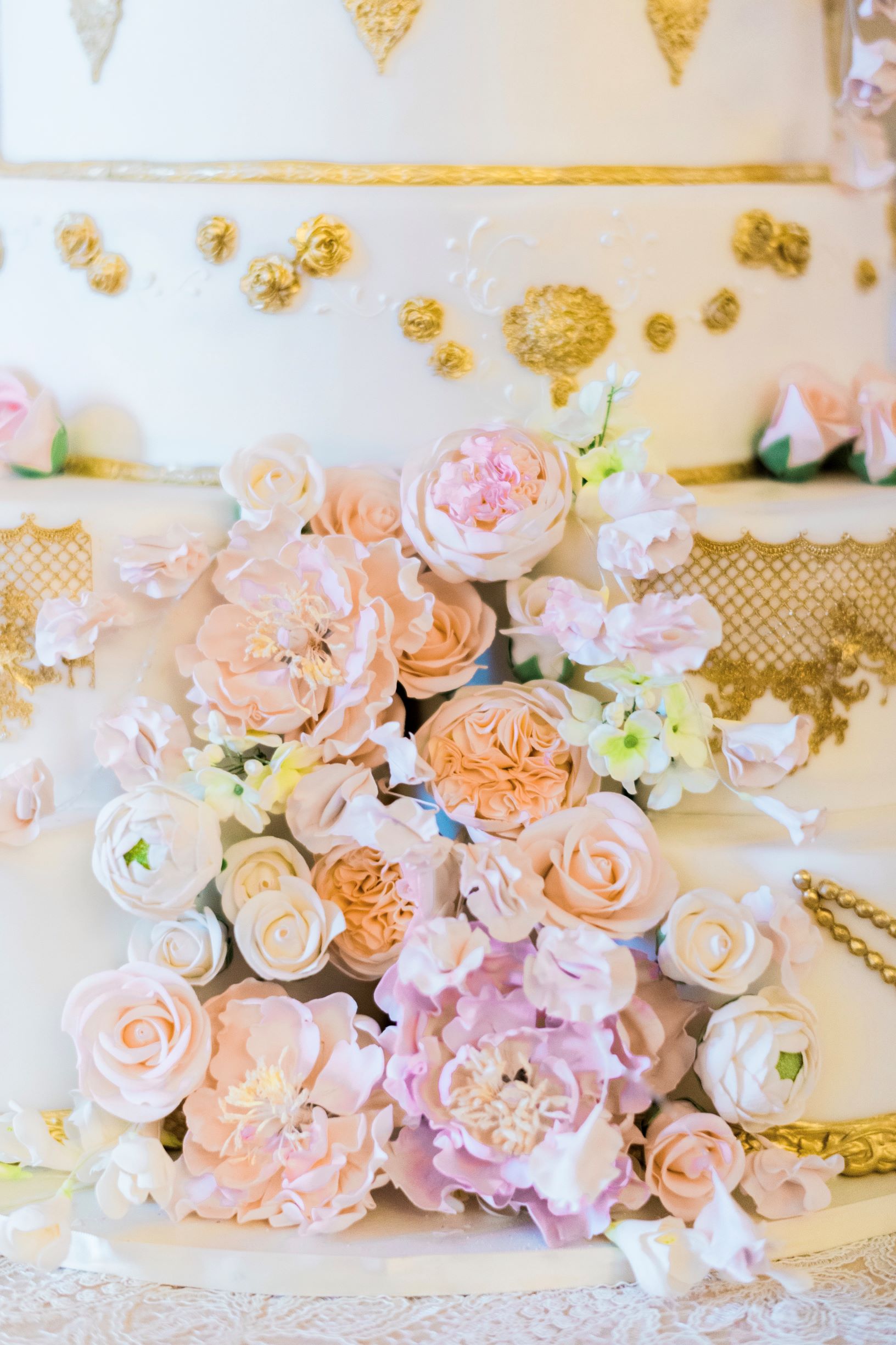 Handcrafted wedding cake flowers