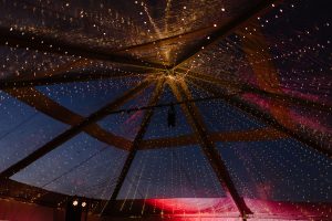 wedding tent at night