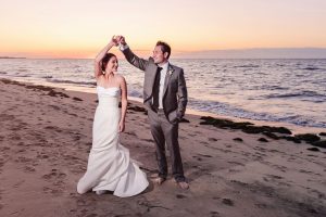 Galley Beach wedding at sunset